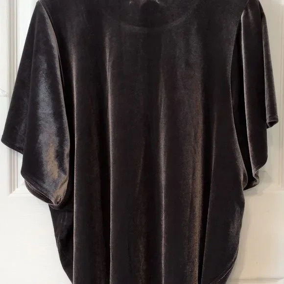 Madewell “Velvet Butterfly” dolman sleeve top in dark grey - Picture 7 of 8